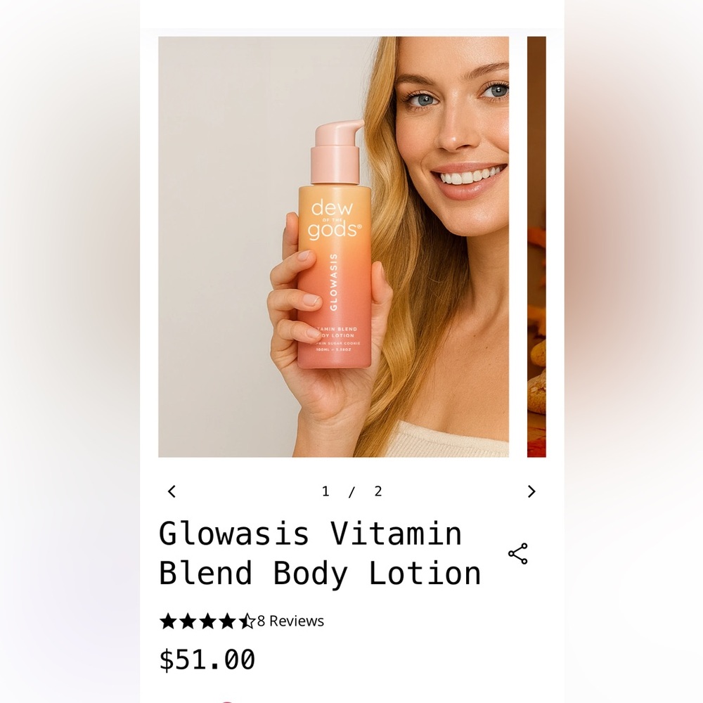 Brand new in Box and Packaging Glowasis Vitamin Blend Body Lotion - Orange